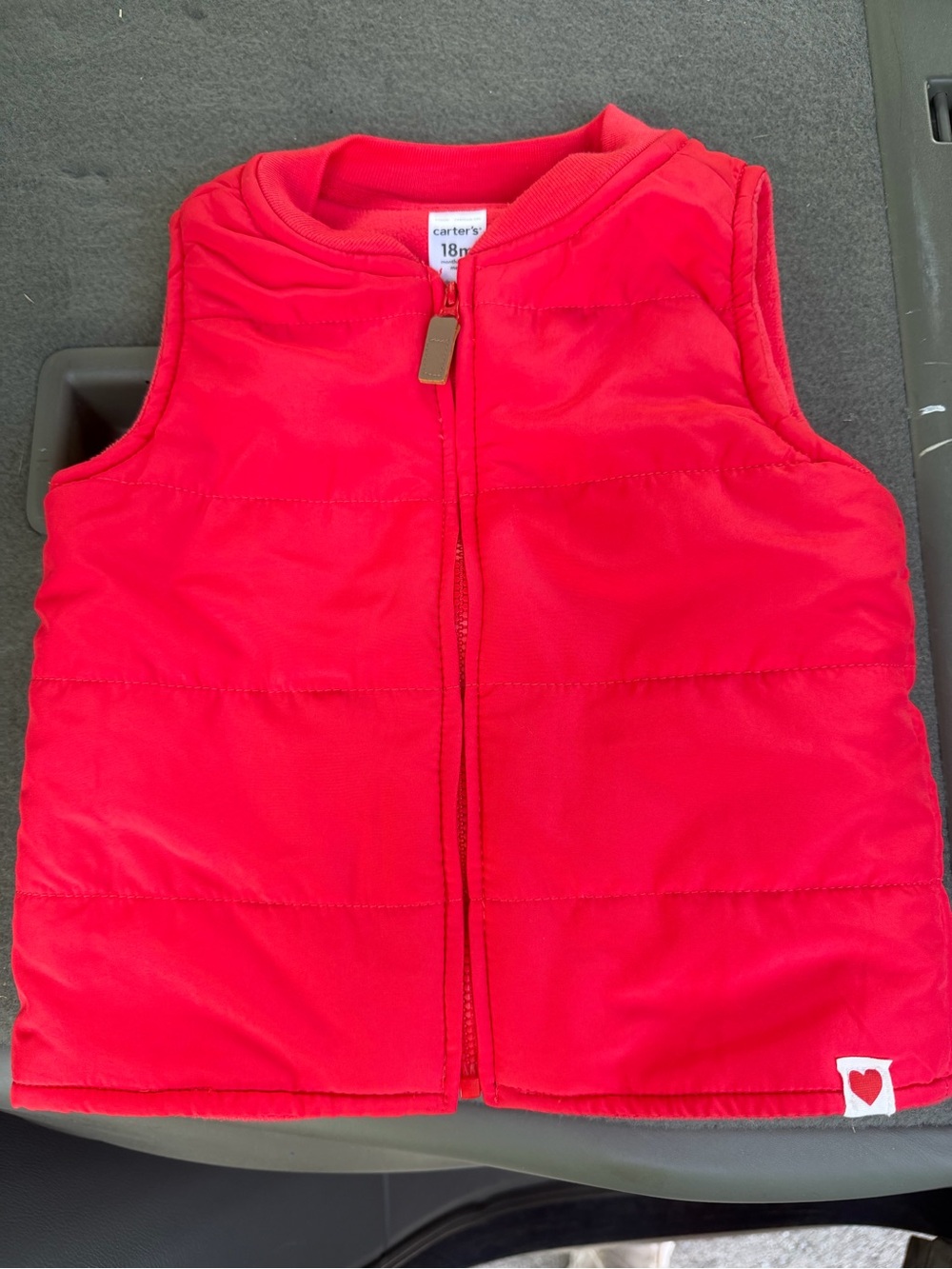 Carter's Bright Red Quilted Toddler Vest